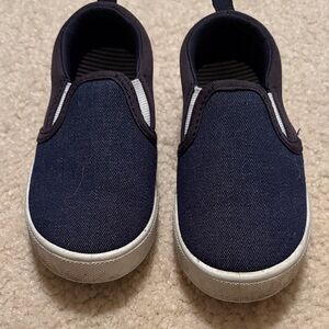 Kids Navy Slip-On Shoes - Size Toddler 9